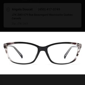 Stylish Black Women's Rectangle Small Glasses Frame